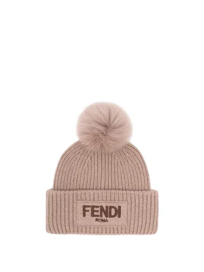 FENDI FENDI WOMEN PON PON BEANIE