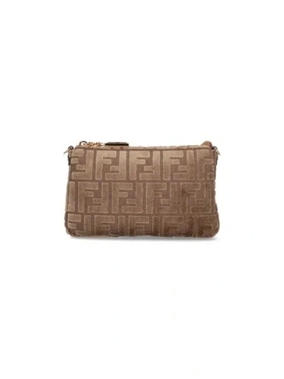 Fendi Women Pouch "baguette" In Brown