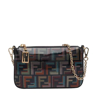 Fendi Women Pouch Baguette Shoulder Bag In Multi