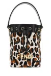 Fendi Women Printed Calf Hair And Leather Mini Mon Tresor Bucket Bag In Multi