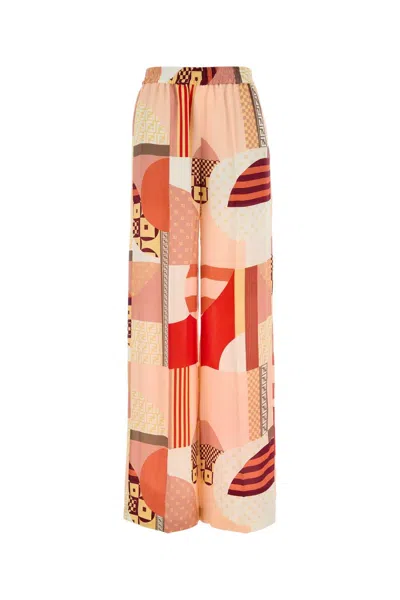 Fendi Women Printed Crepe Pyjama Pant