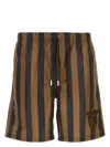 Fendi Printed Polyester Swimming Shorts In Multi