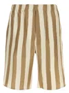 Fendi Printed Silk Bermuda Shorts In Multi
