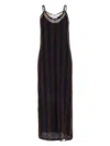 Fendi Sheer Overlay Midi Length Slip Dress