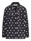 Fendi Long Sleeve Top Polka Dots Chest Pocket In Black