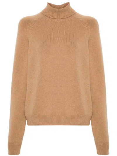 Fendi Logo-embroidered Sweater In Brown