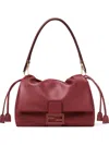 Fendi Women Mamma Baguette Medium Leather Crossbody Bag In Red