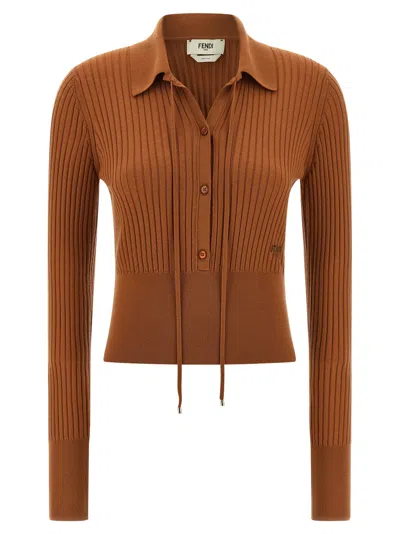 FENDI FENDI WOMEN RIBBED SWEATER