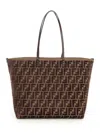 Fendi Brown Roll Large Reversible Tote In Brown