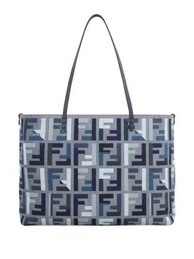 Fendi Women Roll Large Denim Tote