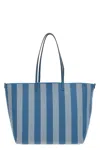 Fendi Blue Reversible Roll Large Shopper In Blue
