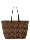 Fendi Women Brown Roll Large Reversible Shopper Bag In Brown