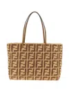 Fendi Women Roll Large Straw Tote In Multi