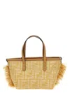 Fendi Borsa A Mano Roll Mini In Rafia Ricamata  Donna