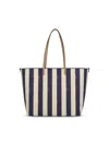 Fendi Large Roll Shopper In Pequin Striped Bags In Blue