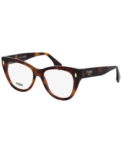 Fendi Women's Roma 53mm Optical Frames In Orange