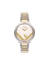 Fendi Women's Run Away 36mm Ion-plated Yellow Gold & Stainless Steel Round Quartz Watch In Multi