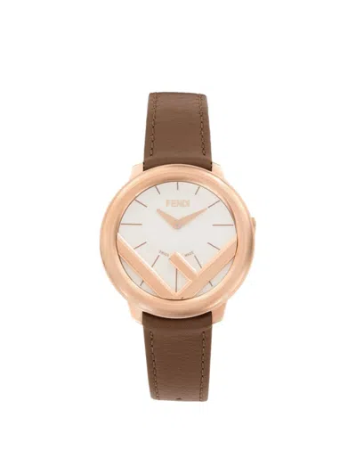 Fendi Women's Run Away Rose Goldtone Stainless Steel & Leather-strap Watch/28mm