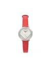 Fendi Women's Run Away Stainless Steel & Leather Strap Watch/28mm In Stainless