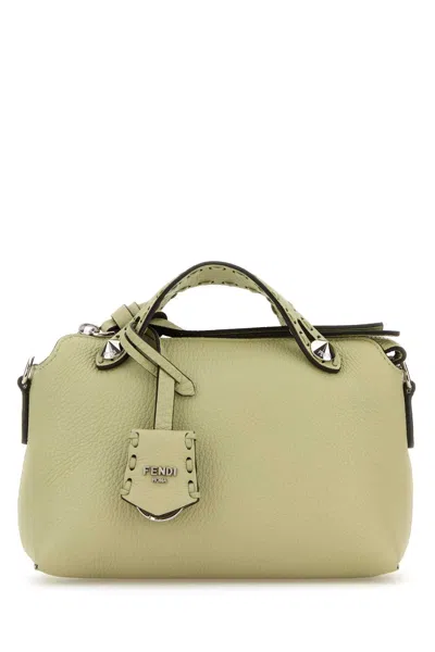 Fendi Women Sage Green Leather Mini By The Way Handbag