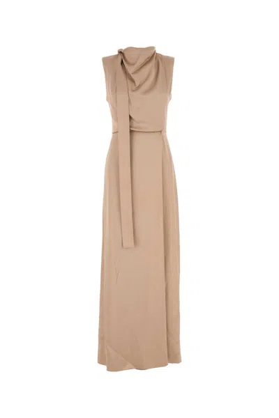 Fendi Abito Rosa Lungo Ollo Chiuso In Neutral