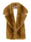 Fendi Women Scarf Shearling Toscano Dorsat In Brown