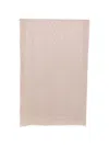 Fendi Ff Silk Rectangular Stole Frayed Edges In Pink