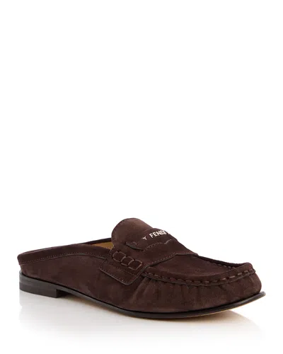 Fendi Women's Scrunch Penny Loafer Mules In Multi