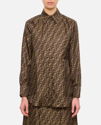 Fendi Women Shirt In Brown
