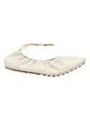 FENDI WOMEN'S SHOW LEATHER BALLERINA FLATS