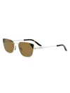 Fendi Signature 53.7mm Rectangular Sunglasses In Green