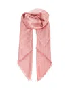Fendi Women Silk And Wool Shawl In Pink