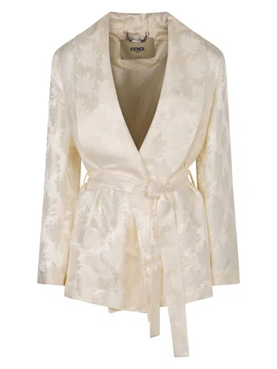 FENDI WOMEN'S SILK BLAZER