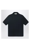 Fendi Black Silk Cady Polo T-shirt Women In Black