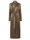 Fendi Long-sleeved Coat In Brown