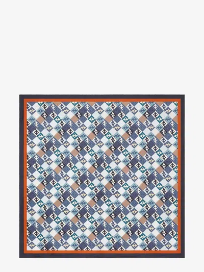 FENDI FENDI WOMEN SILK FOULARD WITH ALL-OVER FF LOGO