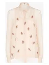 Fendi Georgette Top With Rhinestones And Sequins Embroidery