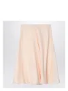Fendi Ff Silk Midi Skirt In Pink