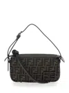 Fendi Women 'simply ' Brown Shoulder Bag With Knot Detail On The Front And Adjustable Shoulder  In Multi