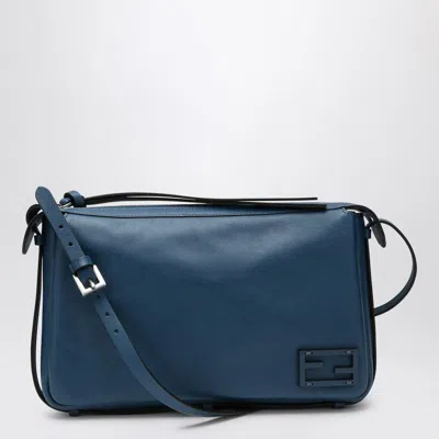 Fendi Simply  Medium Blu Leather Bag Women In Blue
