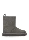 Fendi 25mm Apres Chic Embossed-ff Boots In Gray