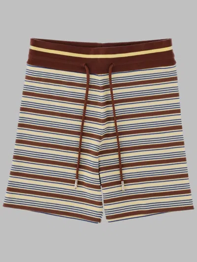 Fendi Women's Slim-fit Mini Sweater-style Shorts In Cotton Blend In Brown