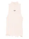 Fendi Cotton Top Finished With Ruffles In Pink
