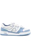 Fendi Flat Sole Calfskin Paneled Sneakers In Multi