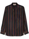FENDI WOMEN'S STRIPED SILK SHIRT