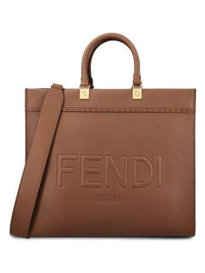 Fendi Women's Sunshine Medium Tote In Brown