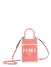 Fendi Logo-print Shoulder Bag In Pink