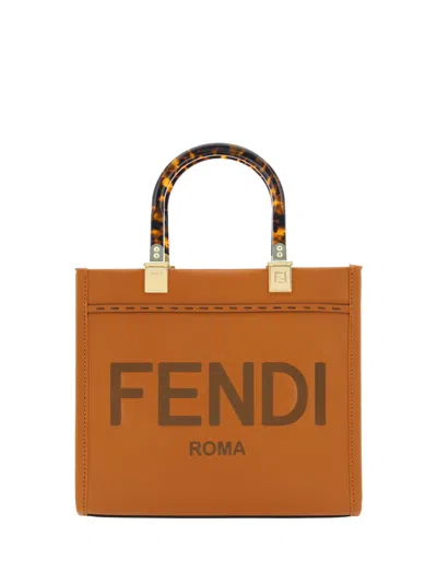 Fendi Sunshine Small Bag In Brown