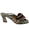 Fendi Women's Synthetic 70mm Ankle Strap Sandal (authentic Pre-loved) In Multi