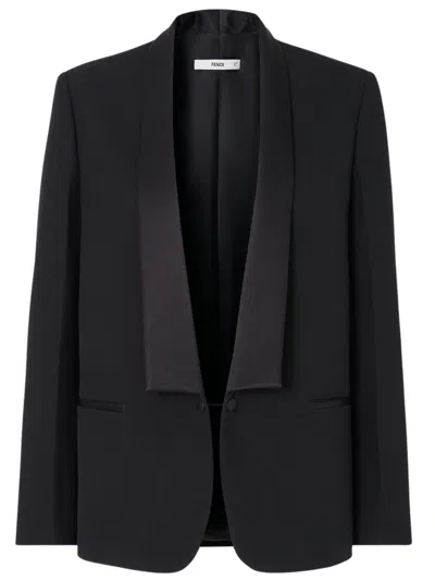Fendi Women's Tailored Shawl Lapel Blazer In Black